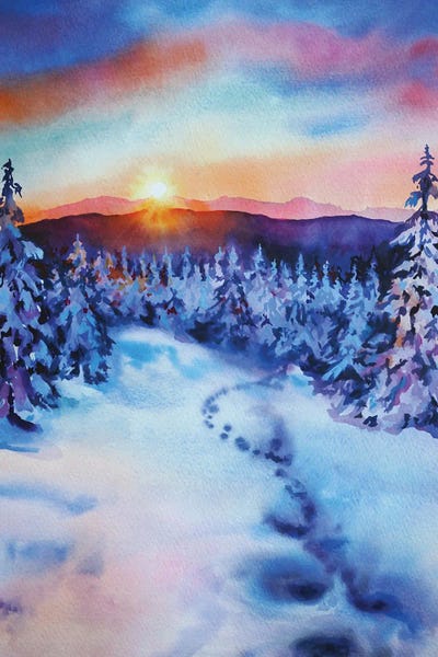 Winter's Tale by Delnara El framed canvas print