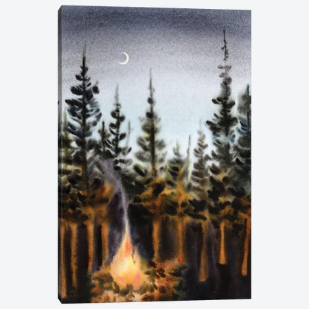 Fabulous Night In The Forest Canvas Print #DER99} by Delnara El Canvas Wall Art