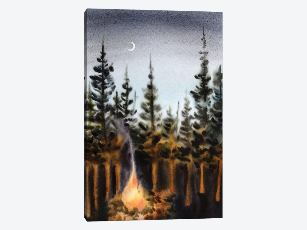 Fabulous Night In The Forest by Delnara El 1-piece Canvas Art Print