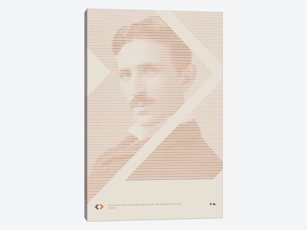 Nikola Tesla by 2046 Design 1-piece Canvas Print