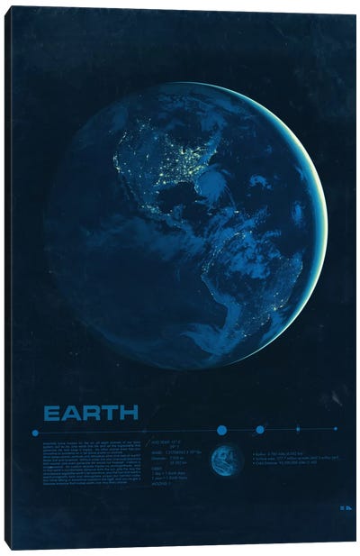 Earth Canvas Art Print - Kids Educational Art