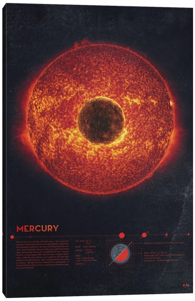 Mercury Canvas Art Print - Space Travel Posters