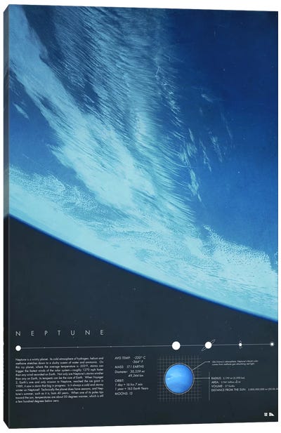 Neptune Canvas Art Print - Science Art