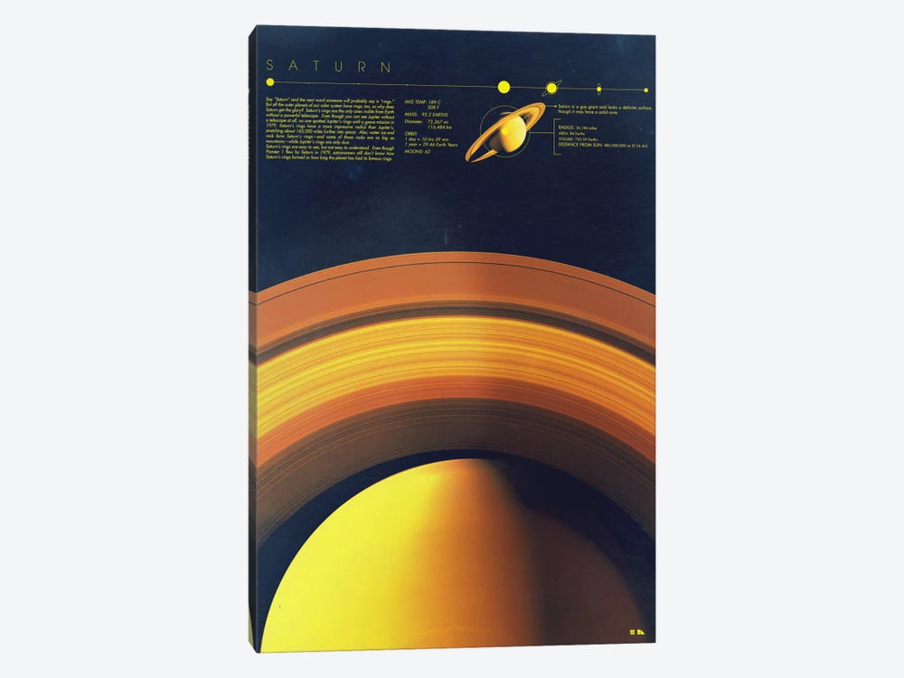 Saturn by 2046 Design 1-piece Canvas Wall Art