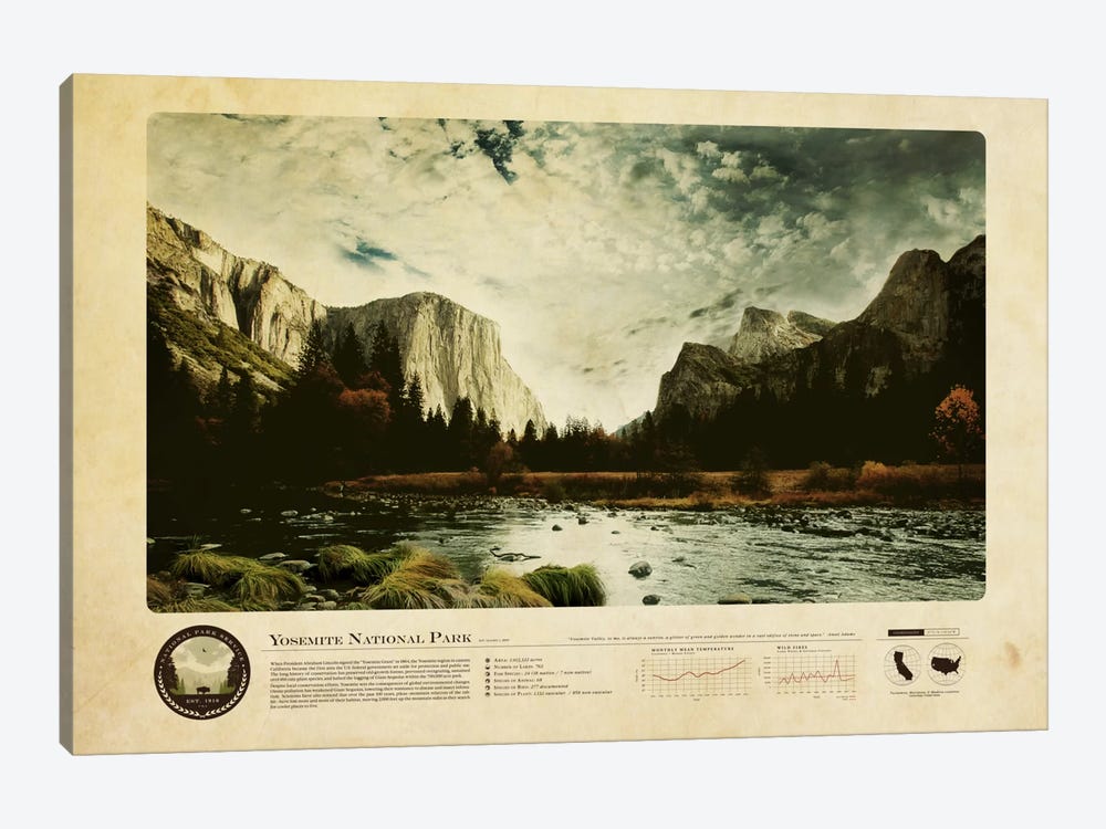 Yosemite National Park by 2046 Design 1-piece Canvas Art Print