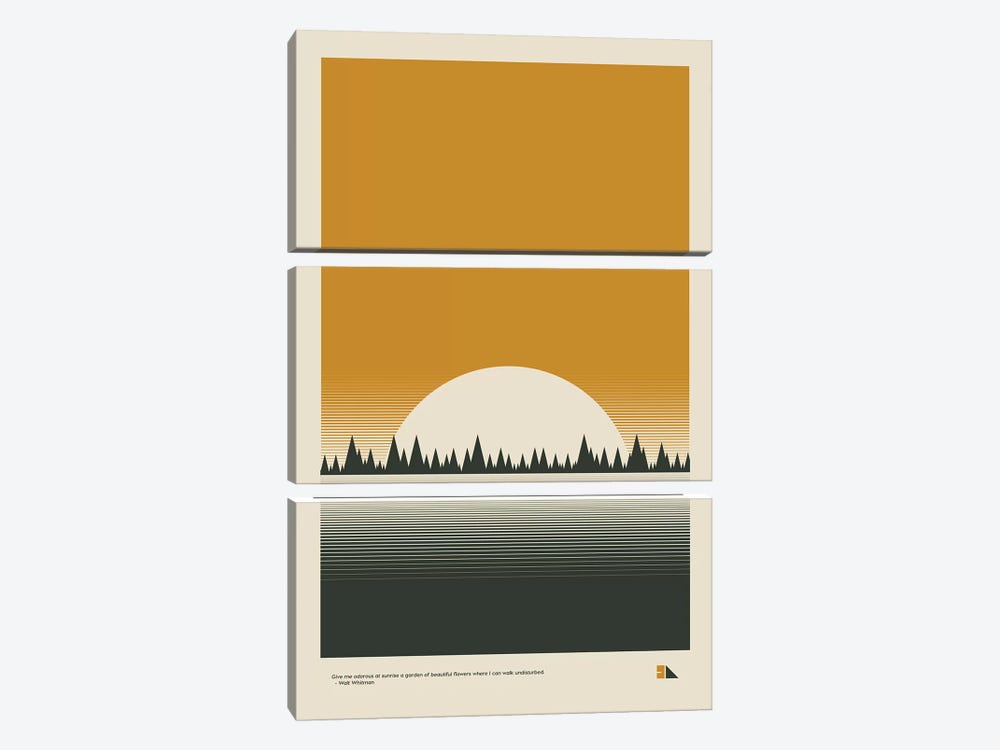 Sunset by 2046 Design 3-piece Art Print