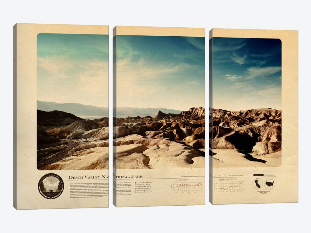 Death Valley National Park by 2046 Design 3-piece Art Print