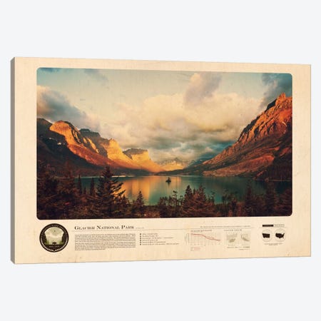 Glacier National Park Canvas Print #DES9} by 2046 Design Canvas Print