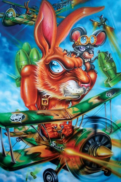 Air Battle by Derek Turcotte metal wall art