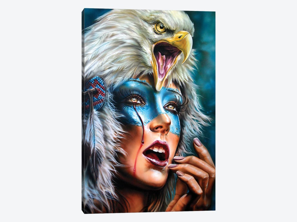 Eagle Spirit Hood by Derek Turcotte 1-piece Canvas Art