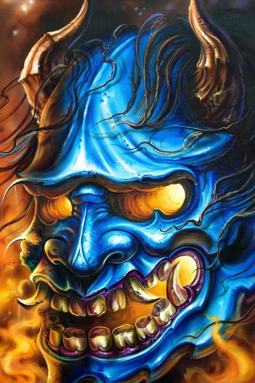 Hannya Mask by Derek Turcotte wall art
