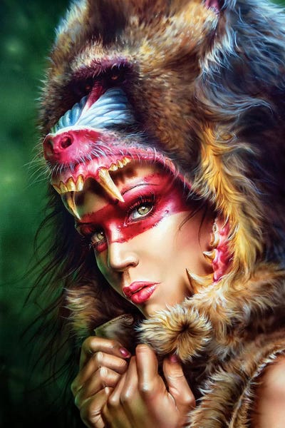 Primates: Huntress Mandrill by Derek Turcotte