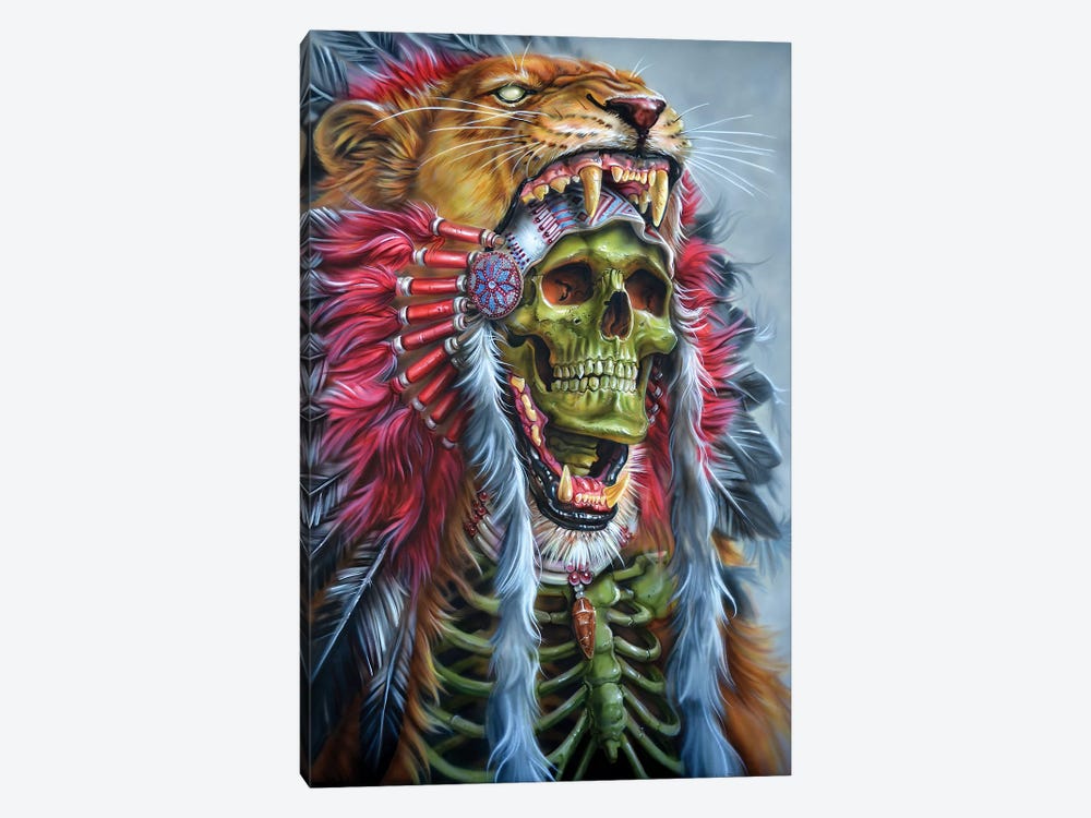 Lion Warrior by Derek Turcotte 1-piece Canvas Art Print