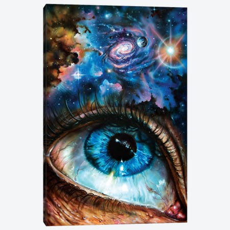Looking At The Cosmos Canvas Print #DET34} by Derek Turcotte Art Print