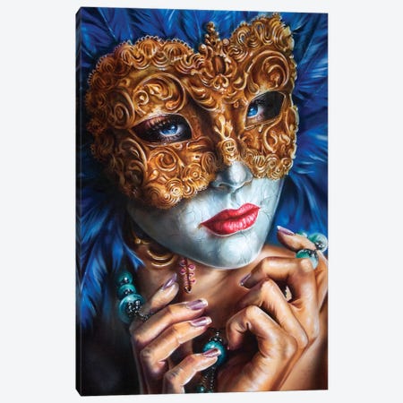 Masquerade  Canvas Print #DET36} by Derek Turcotte Art Print
