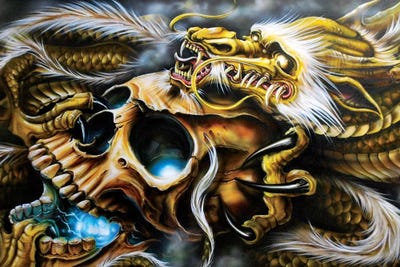 Quest Of The Golden Dragon by Derek Turcotte framed canvas print