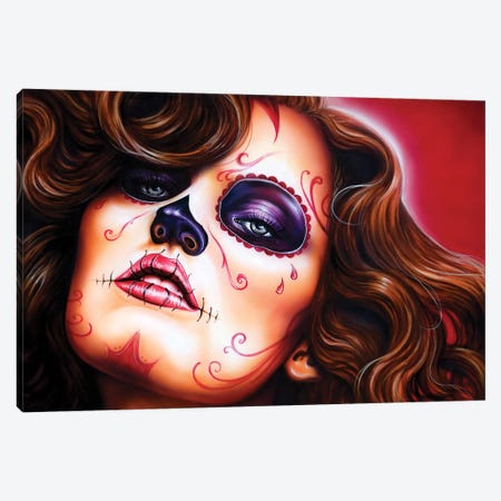 Skull Girls II Canvas Print #DET45} by Derek Turcotte Canvas Art