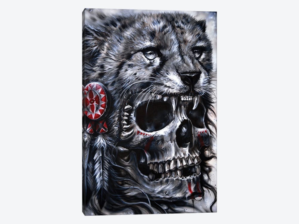 Skull Leopard by Derek Turcotte 1-piece Canvas Artwork