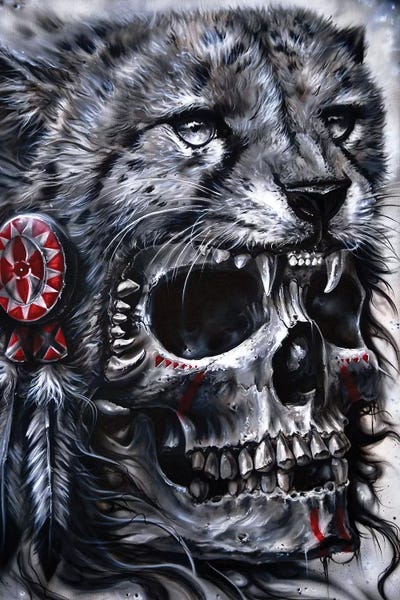 Leopards: Skull Leopard by Derek Turcotte