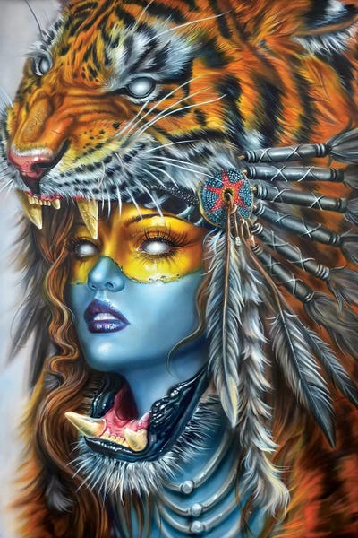 Tiger Huntress I by Derek Turcotte canvas print