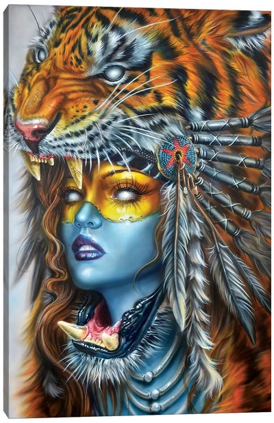 Tiger Huntress I Canvas Art Print - Derek Turcotte