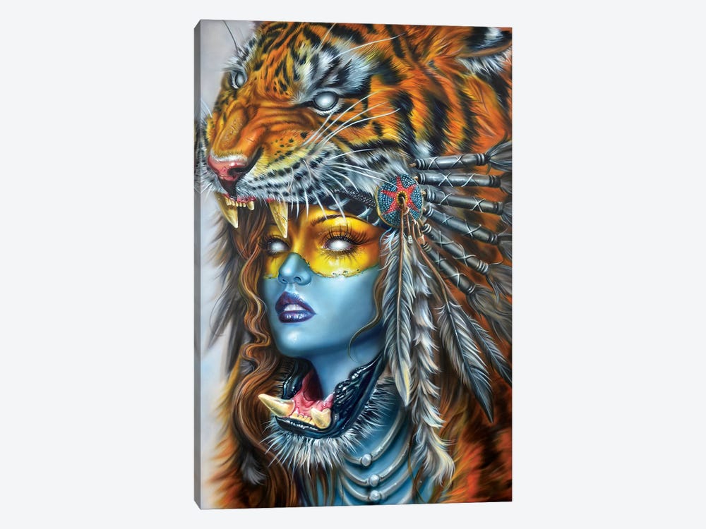 Tiger Huntress I by Derek Turcotte 1-piece Canvas Art
