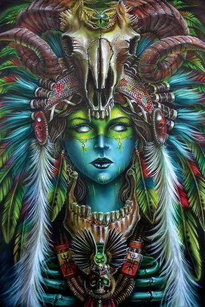 Voodoo Spirit Huntress by Derek Turcotte canvas print
