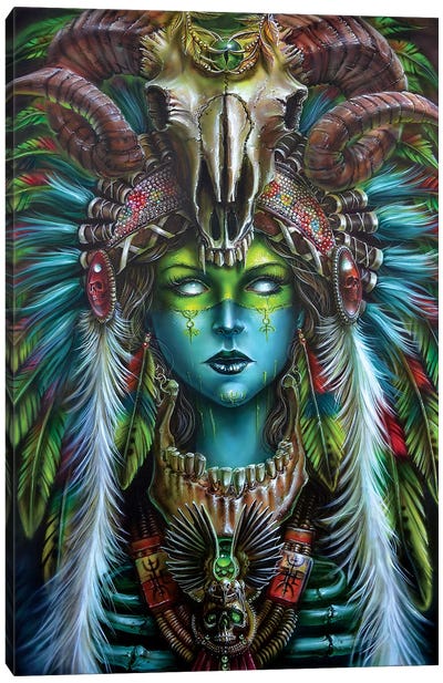 Voodoo Spirit Huntress Canvas Art Print - Derek Turcotte