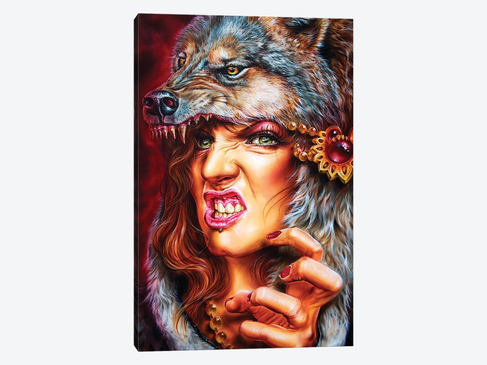 Wolf Girl by Derek Turcotte 1-piece Canvas Artwork