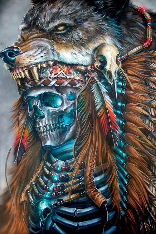 Wolf Spirit Hood by Derek Turcotte wall art