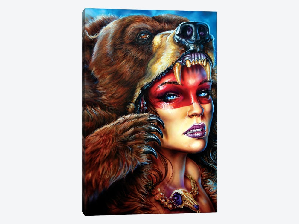 Bear Headress  by Derek Turcotte 1-piece Canvas Artwork