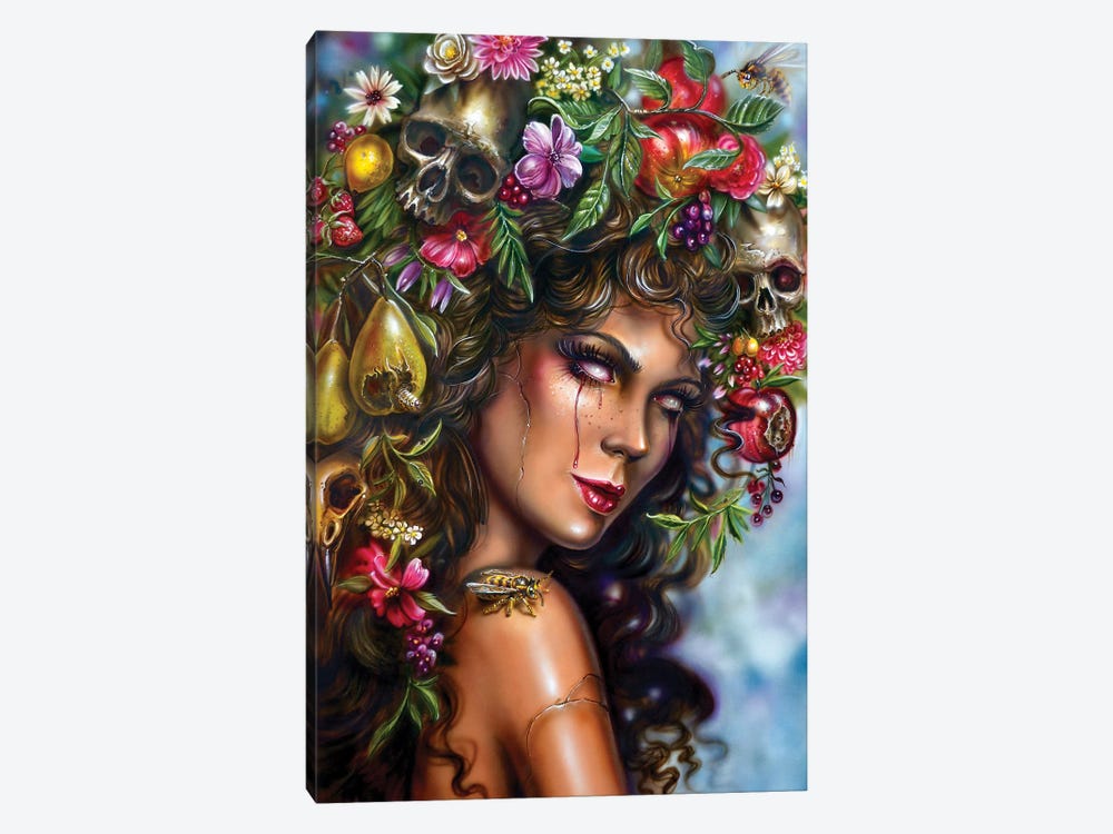 Fruit Girl - Aurumn Possession by Derek Turcotte 1-piece Canvas Art