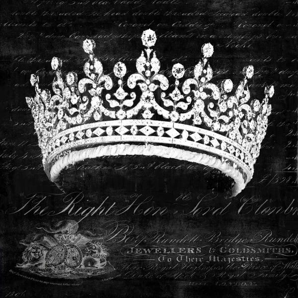 Black & White Pop Culture Art: Her Majesty's Jewels I by Deborah Devellier