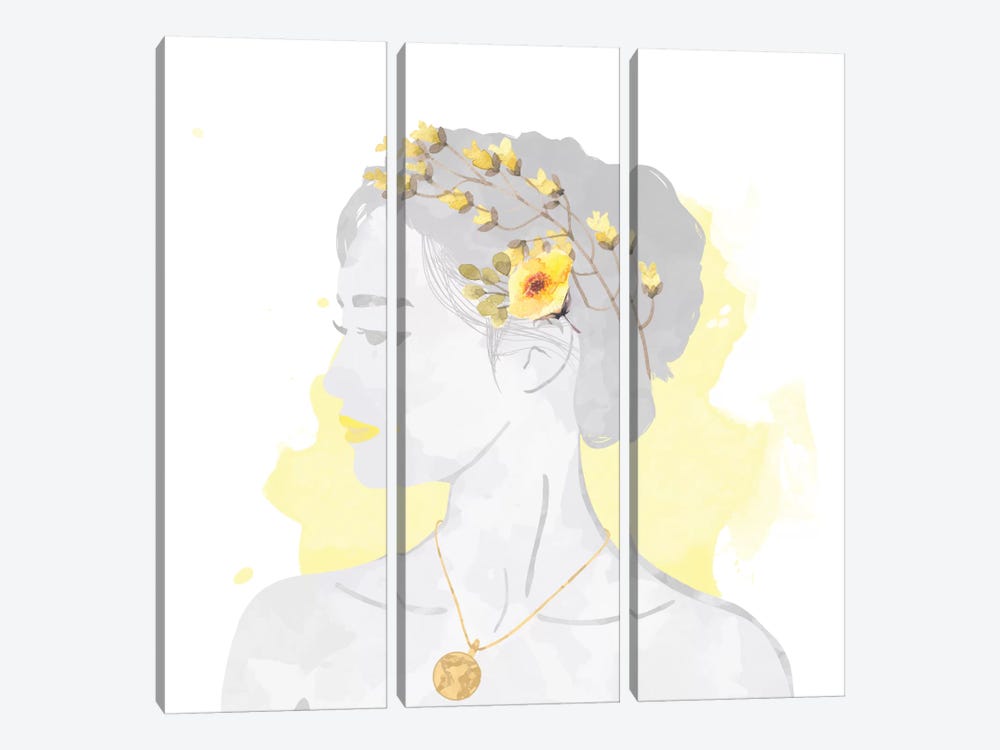 Blissful Goddess by 5by5collective 3-piece Art Print
