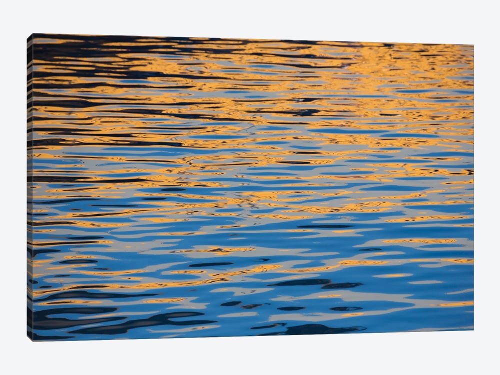 An Abstract Look At Sunset Colors Reflected On A Calm Ocean, Canary Islands, Spain by David Fleetham 1-piece Canvas Print