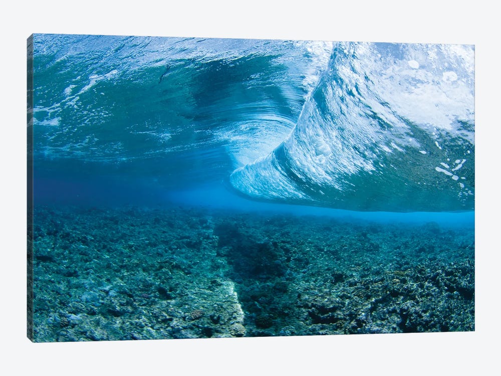 Surf Crashes On The Reef Off The Island Of Yap In Micronesia by David Fleetham 1-piece Canvas Art