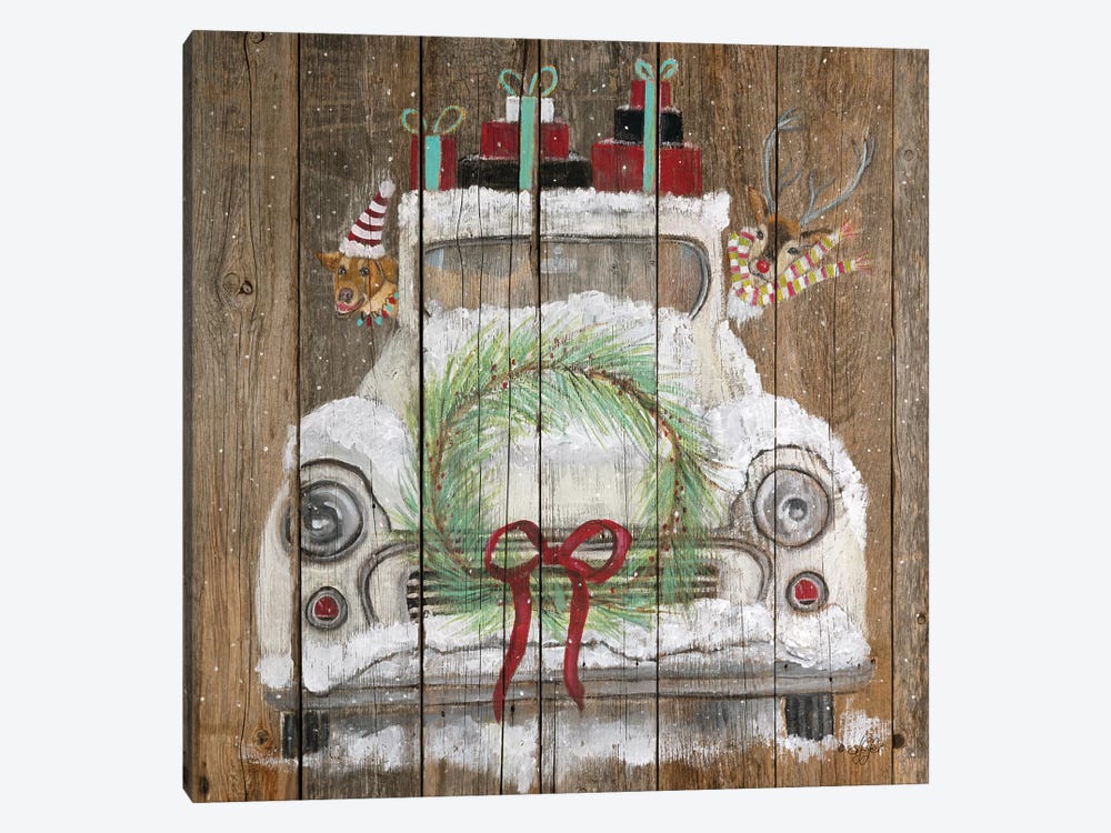 Christmas Truck by Diane Fifer 1-piece Canvas Artwork