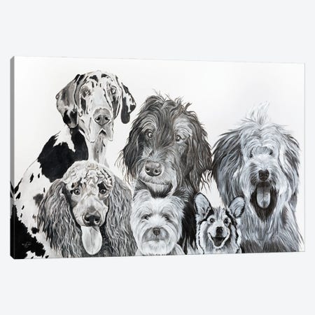 Lots Of Dogs Canvas Print #DFI34} by Diane Fifer Canvas Art