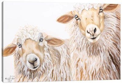 Ba Ba White Sheep Canvas Art Print - Sheep Art