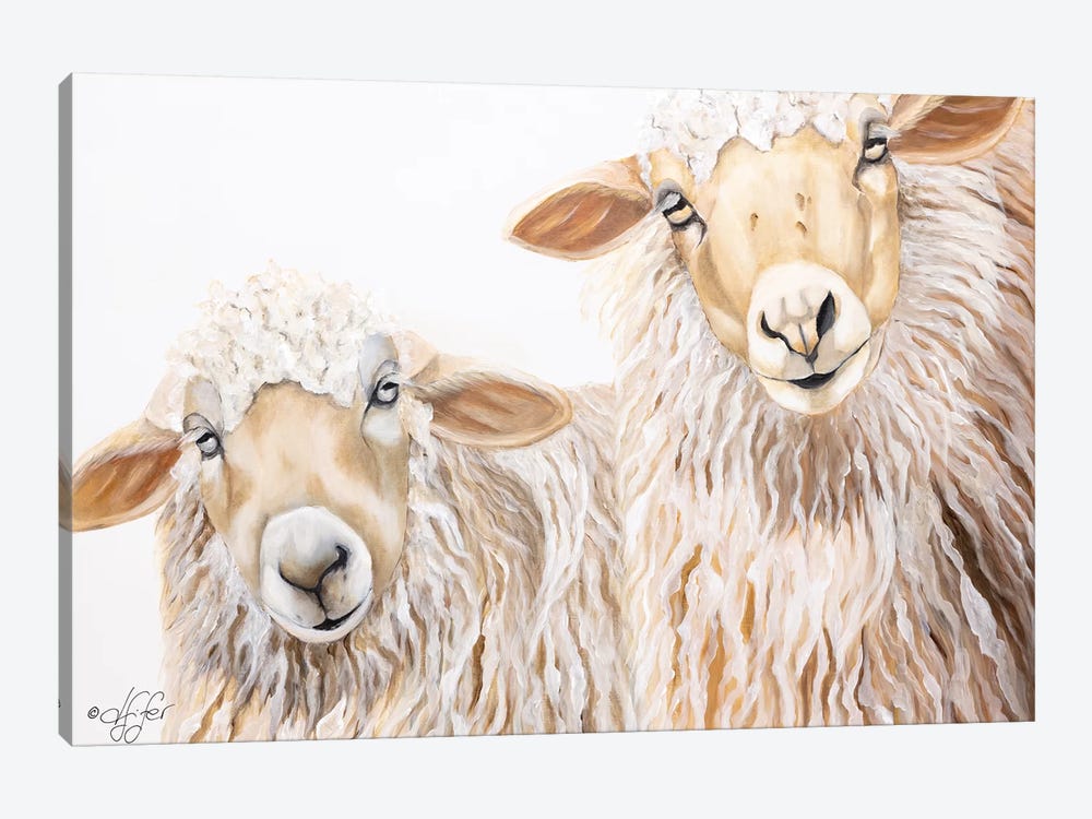 Ba Ba White Sheep 1-piece Canvas Print