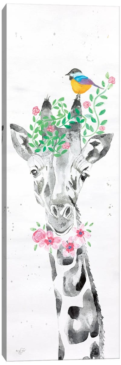 Sparkle The Giraffe Canvas Art Print - Giraffe Art
