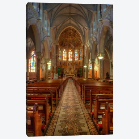 Nave & Altar, Church Of The Sacred Heart Of Jesus, County Roscommon, Connacht Province, Republic Of Ireland Canvas Print #DFL1} by Dennis Flaherty Canvas Wall Art