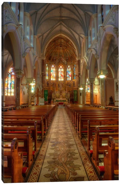 Nave & Altar, Church Of The Sacred Heart Of Jesus, County Roscommon, Connacht Province, Republic Of Ireland Canvas Art Print