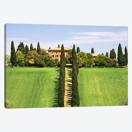 Country Estate, Val d'Orcia, Tuscany Region, Italy Canvas Print #DFL4} by Dennis Flaherty Art Print