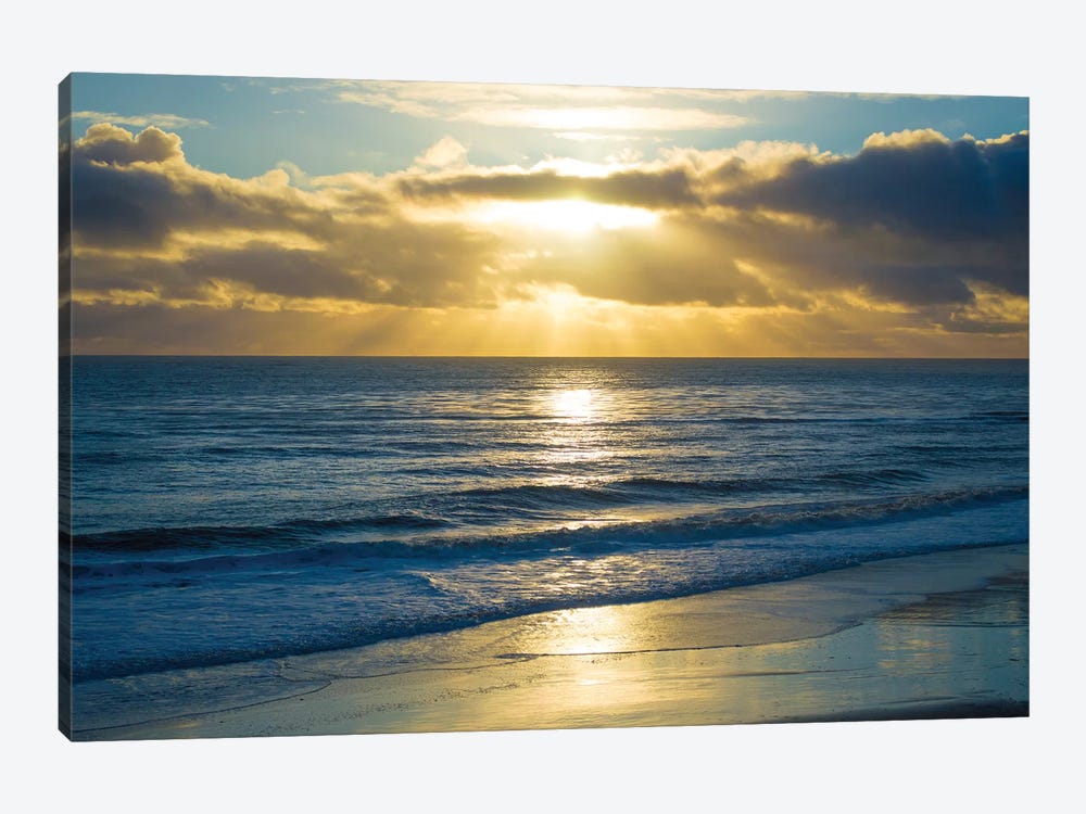 Beach Sunset Surfers by Doug Foulke 1-piece Canvas Artwork