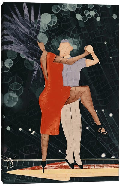 Dancer Mosaic Canvas Art Print - Darla Ferrara