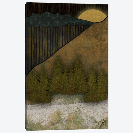 Dark Mountain Abstract Canvas Print #DFR12} by Darla Ferrara Canvas Wall Art