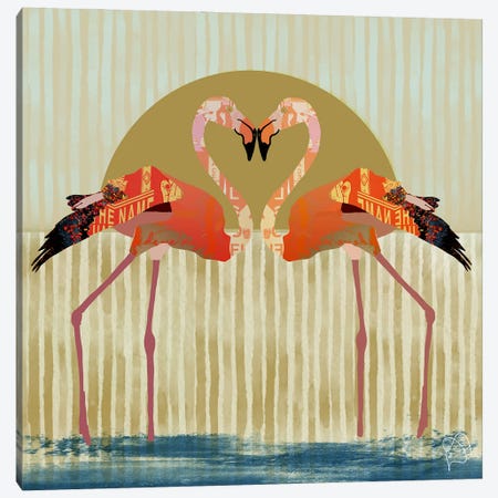 Flamingos Canvas Print #DFR18} by Darla Ferrara Canvas Artwork