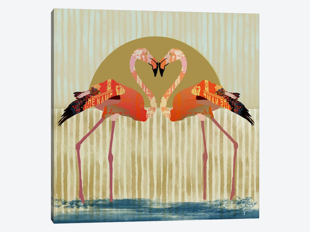 Flamingos by Darla Ferrara 1-piece Canvas Wall Art
