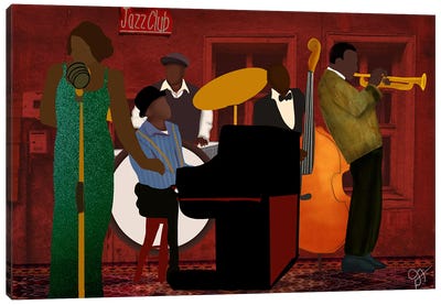 Jazz Band Canvas Art Print - Darla Ferrara